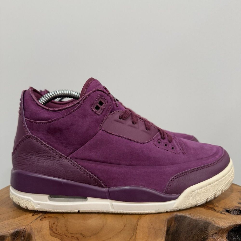 Nike Air Jordan 3 Retro Bordeaux (AH7859-600) Sneakers Women's Size 8.5